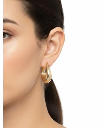 گوشواره زنانه قلم فلزي مدل PACKGOLD02