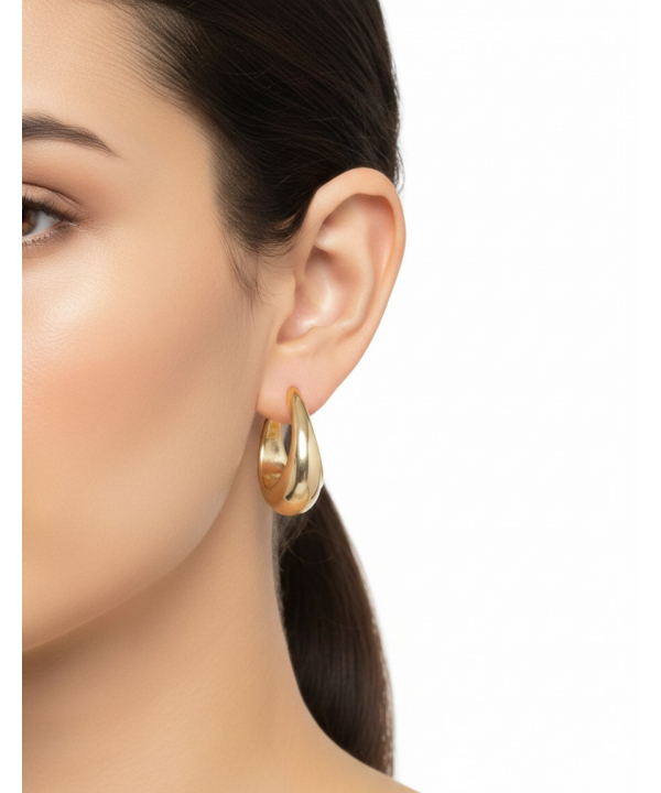 گوشواره زنانه قلم فلزي مدل PACKGOLD02
