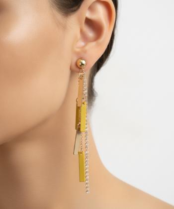 گوشواره زنانه قلم فلزي مدل earringmodern19