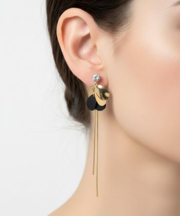 گوشواره زنانه قلم فلزي مدل earringmodern22