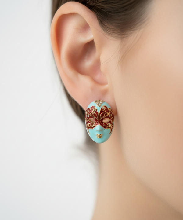 گوشواره زنانه قلم فلزي مدل earringNEGHAB03