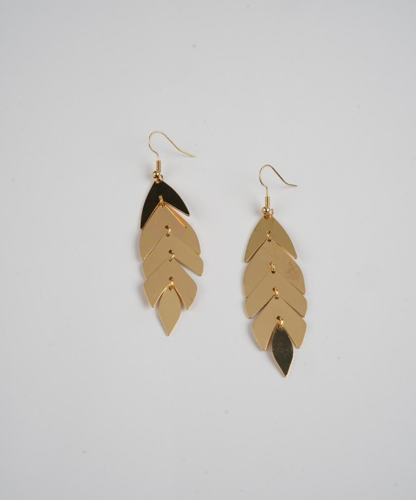 گوشواره زنانه قلم فلزی مدل earringMgold21 __D