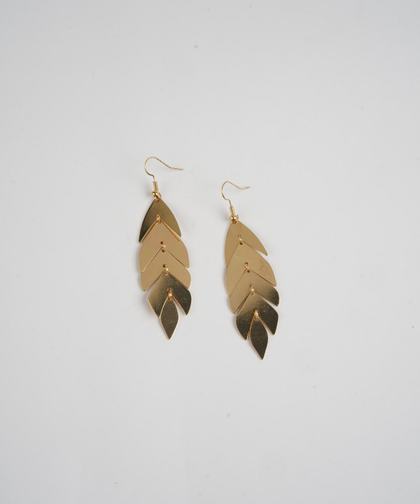گوشواره زنانه قلم فلزی مدل earringMgold21 __D