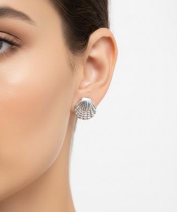 گوشواره زنانه قلم فلزي بسته 3 عددی مدل PACKSILVER04