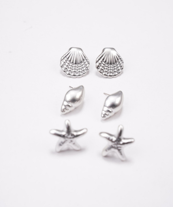 گوشواره زنانه قلم فلزی مدل PACKSILVER04 __D