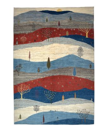فرش دستباف كشكولي ذوالانواري مدل KASHKULI LANDSCAPE KASHKULI BAFT