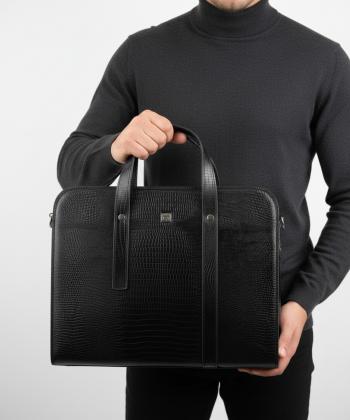 کیف اداری مردانه چرم طبیعی منطMANTEکد A122