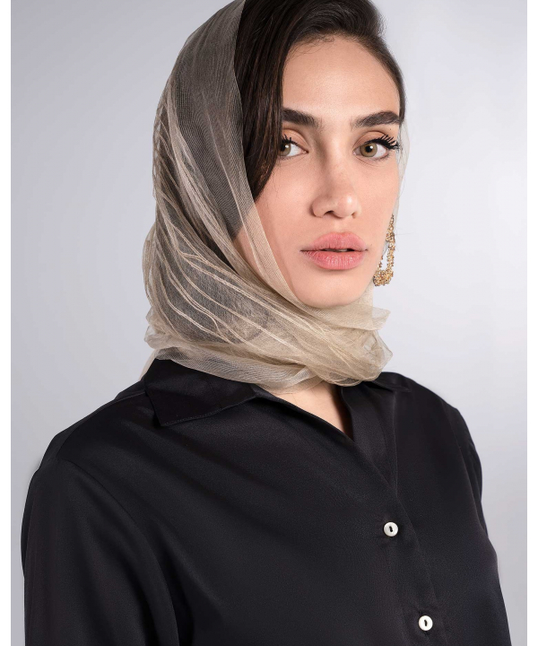 شومیز نخی آستین بلند زنانه هوکانی مدل 50144