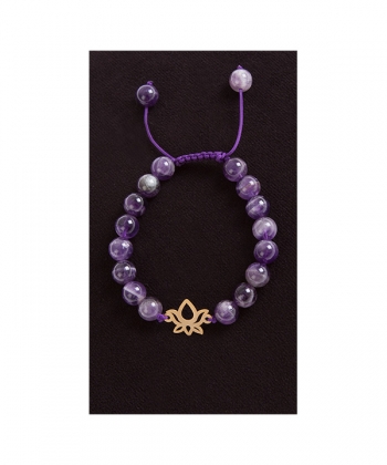 دستبند مهره ای با سنگ مرغوب