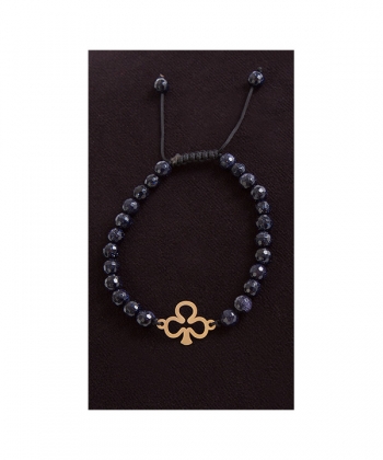 دستبند مهره ای با سنگ مرغوب