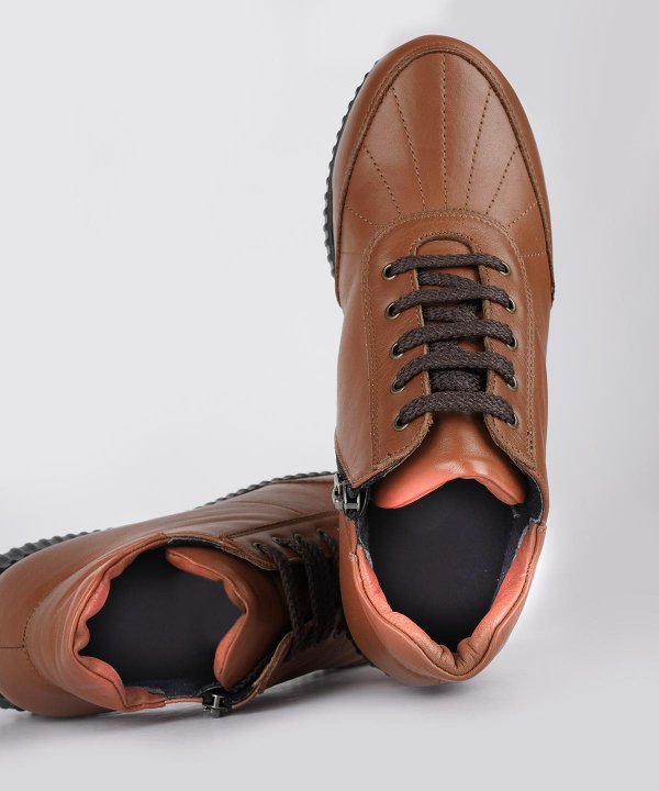 نیم بوت زنانه چرم کروکو Croco Leather مدل 3007 PDK
