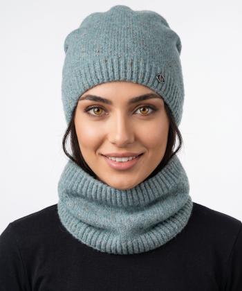 ست كلاه و شال گردن بافت زنانه تارتن مدل 232100153