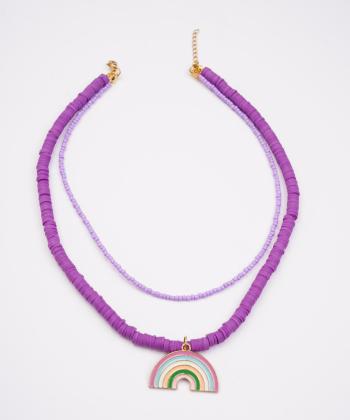 گردنبند زنانه قلم فلزي مدل necklace2L32