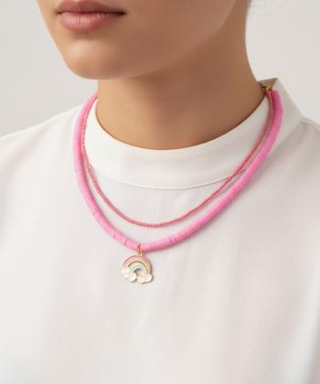 گردنبند زنانه قلم فلزي مدل necklace2L39