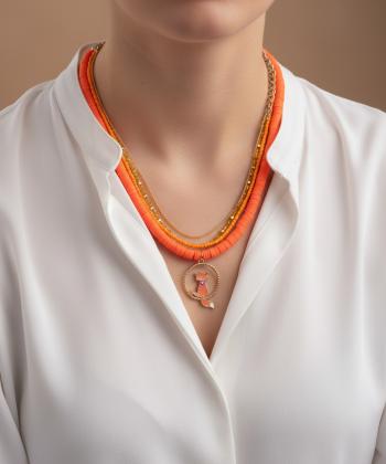 گردنبند زنانه قلم فلزي مدل necklace2L18