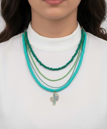 گردنبند زنانه قلم فلزي مدل necklace2L20