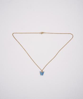 گردنبند زنانه قلم فلزي مدل necklacehelia06