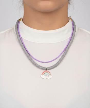 گردنبند زنانه قلم فلزي مدل necklace2L80