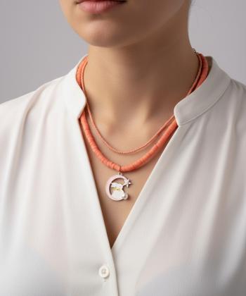 گردنبند زنانه قلم فلزي مدل necklace2L76