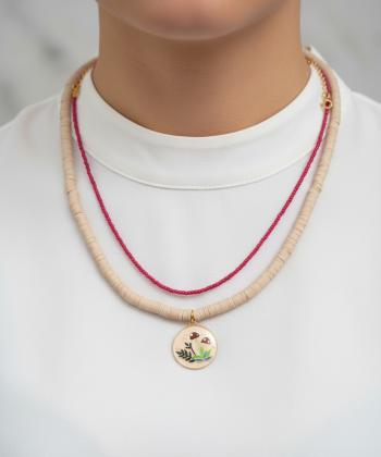 گردنبند زنانه قلم فلزي مدل necklace2L54