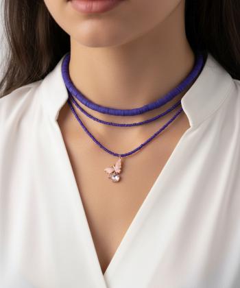 گردنبند زنانه قلم فلزي مدل necklace2L67