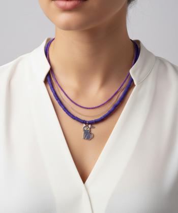 گردنبند زنانه قلم فلزي مدل necklace2L23