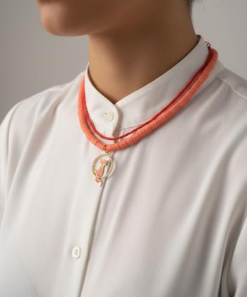 گردنبند زنانه قلم فلزي مدل necklace2L53