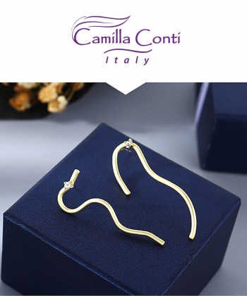 گوشواره زنانه نامتقارن کامیلا کنتی Camila Conti مدل 1102210112226