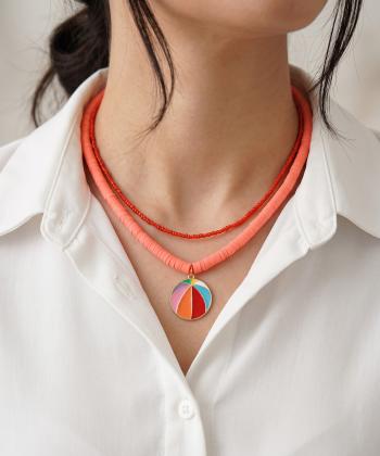 گردنبند زنانه قلم فلزي مدل necklace2L33
