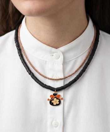 گردنبند زنانه قلم فلزي مدل necklace2L66