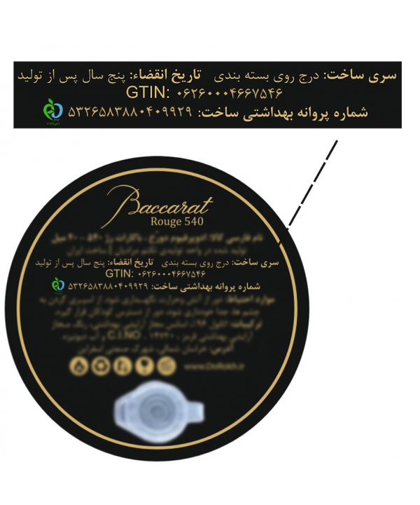 ادوپرفیوم دو رخ مدل باکارات رژ 540 Baccarat Rouge حجم 40 میلی لیتر