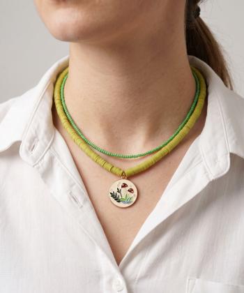 گردنبند زنانه قلم فلزي مدل necklace2L31