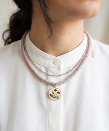 گردنبند زنانه قلم فلزي مدل necklace2L82