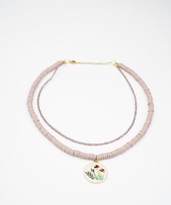 گردنبند زنانه قلم فلزي مدل necklace2L82