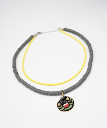 گردنبند زنانه قلم فلزي مدل necklace2L61