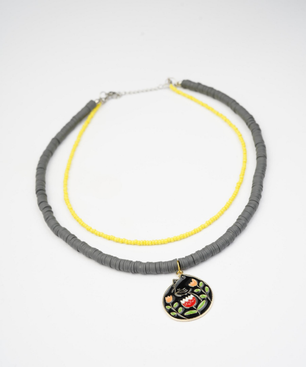 گردنبند زنانه قلم فلزی مدل necklace2L61 __D