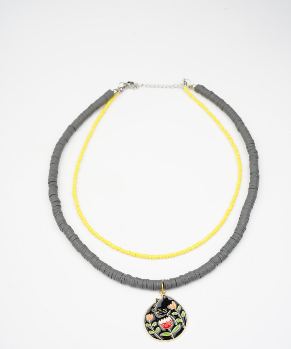 گردنبند زنانه قلم فلزی مدل necklace2L61 __D
