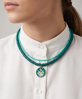 گردنبند زنانه قلم فلزي مدل necklace2L26