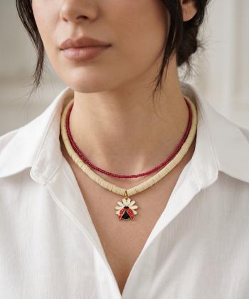 گردنبند زنانه قلم فلزي مدل necklace2L90