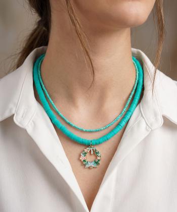 گردنبند زنانه قلم فلزي مدل necklace2L28