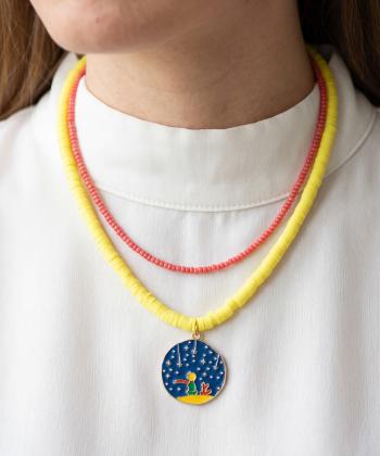 گردنبند زنانه قلم فلزي مدل necklace2L60