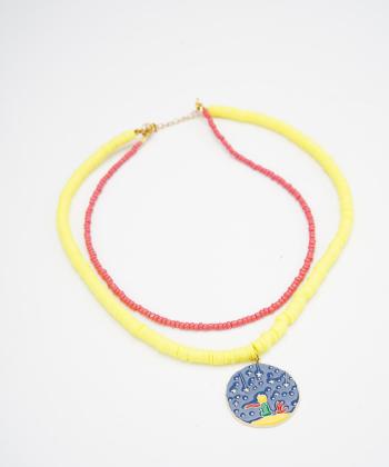 گردنبند زنانه قلم فلزي مدل necklace2L60