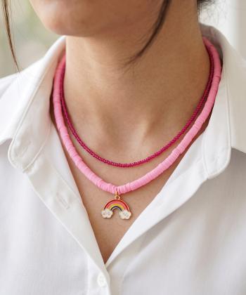 گردنبند زنانه قلم فلزي مدل necklace2L35