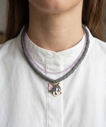 گردنبند زنانه قلم فلزي مدل necklace2L84