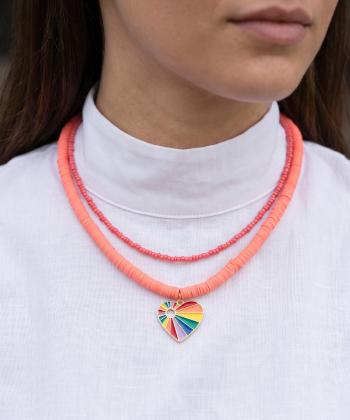 گردنبند زنانه قلم فلزي مدل necklace2L65