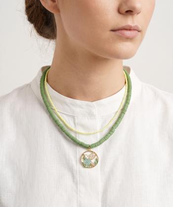 گردنبند زنانه قلم فلزي مدل necklace2L41