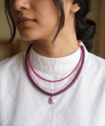 گردنبند زنانه قلم فلزي مدل necklace2L19