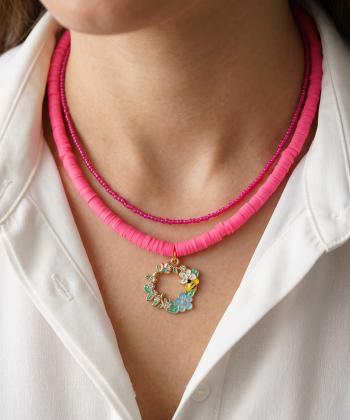گردنبند زنانه قلم فلزي مدل necklace2L40