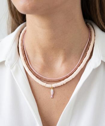 گردنبند زنانه قلم فلزي مدل necklace2L85