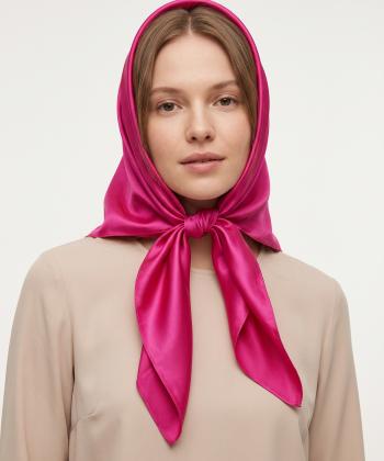 روسري ساتن زنانه قلم فلزي مدل silkscarfsoorati